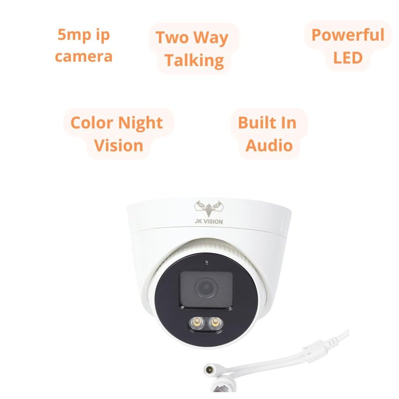 JK Vision 5MP 2Dome IP Camera Combo with 18 LED Night Vision Built in Audio 30M Range 1 Year Warranty - Image 5