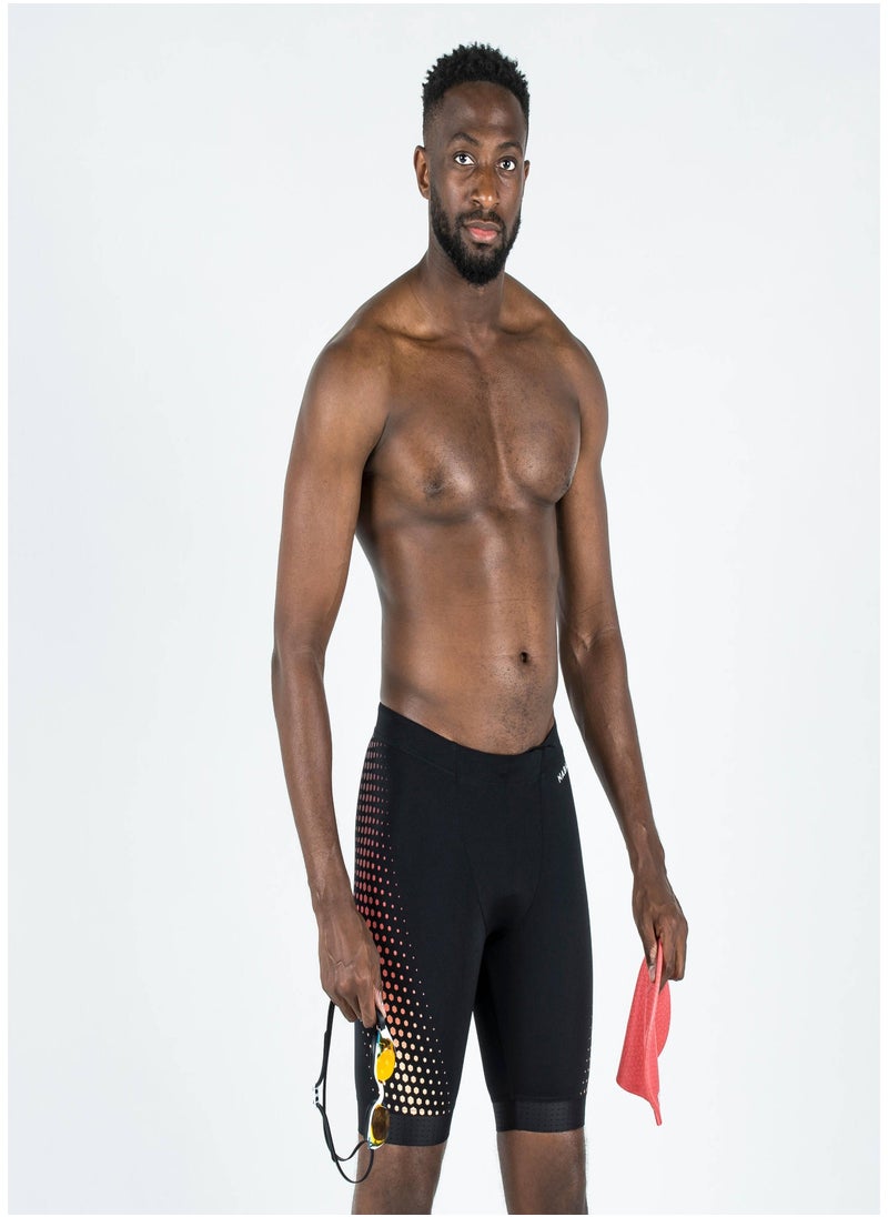 NABAIJI NABAIJI by DECATHLON, Swimming Jammer Fiti Quick-Dry & Durable Black Red Mesh  - Image 1
