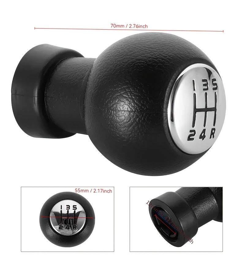 Black 2PCS Gear Shift Knob Boot Cover Gaiter Collar For Suzuki Swift 2005 2010 SX4 2007 2013 ALTO 2009 2014 5 Speed Car - Image 3