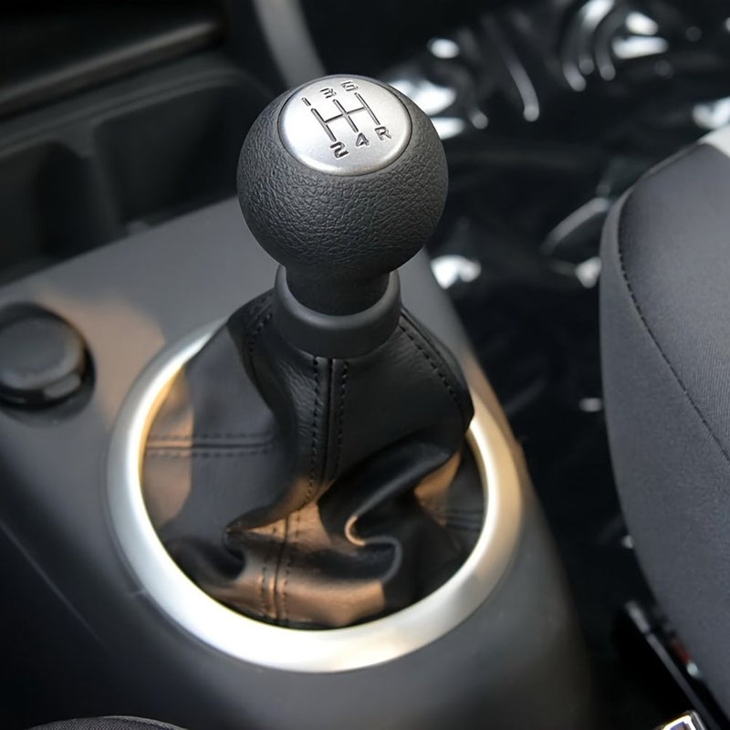 Black 2PCS Gear Shift Knob Boot Cover Gaiter Collar For Suzuki Swift 2005 2010 SX4 2007 2013 ALTO 2009 2014 5 Speed Car - Image 5