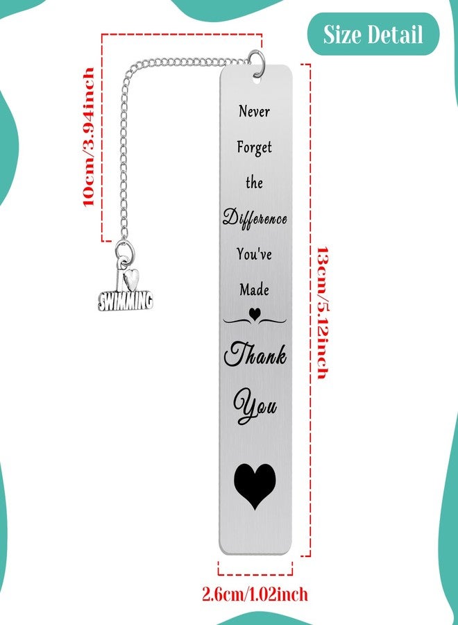 Baipilu Swimming Coach Gift Swim Coach Gift for Men Inspirational Bookmark Gift Swim Instructor Gift Thank You Bookmark Gift Appreciation Gift for Swim Teacher Swim Team Gift Swim Lovers Gift Swimmer Gift - Image 2