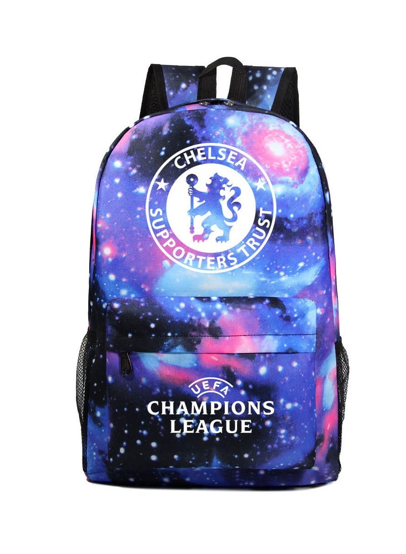 Champions League Printed Youth Large Capacity Men's and Women's Shoulders