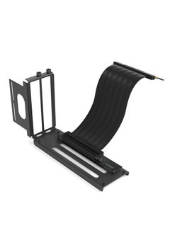 Generic Vertical GPU Mounting Bracket for Graphics Card with 90 Degree Right Angle PCIe Riser Cable 20cm PCIE 3.0 Black  - Image 1