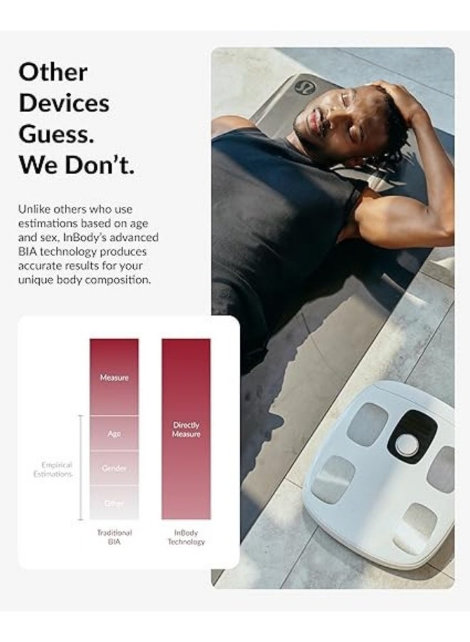 ميزان ذكي لقياس الوزن ونسبة الدهون في الجسم InBody Dial H30 جهاز تتبع اللياقة البدنية للرجال والنساء ميزان قابل للحمل للاستخدام المنزلي والسفر - Image 2