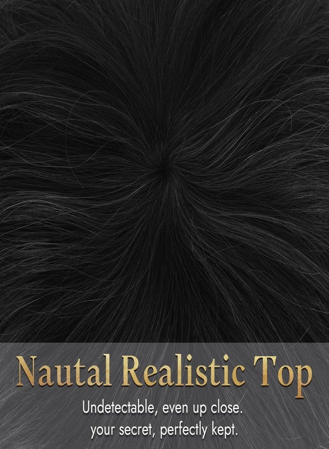 RUWISS Pixie Cut Wig Human Hair - Short Wigs for Black Women with Bangs, Natural Layered Wavy Wig, Glueless, 1B# - Image 5