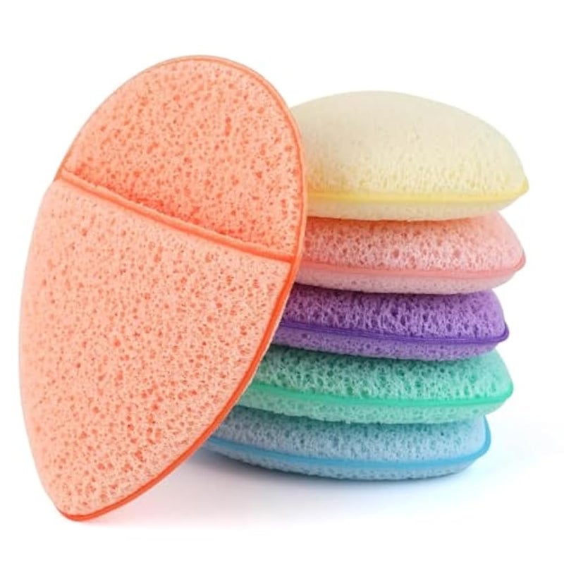 Teardrop Shaped Exfoliating Face Sponge – Remove Makeup, Dirt, Oil – Soft & Flexible – Reusable – Finger Cover for All Skin Types - Image 1