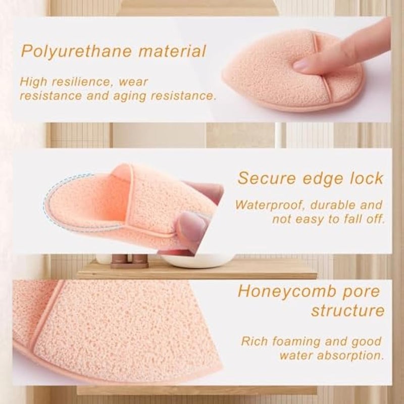 Teardrop Shaped Exfoliating Face Sponge – Remove Makeup, Dirt, Oil – Soft & Flexible – Reusable – Finger Cover for All Skin Types - Image 4
