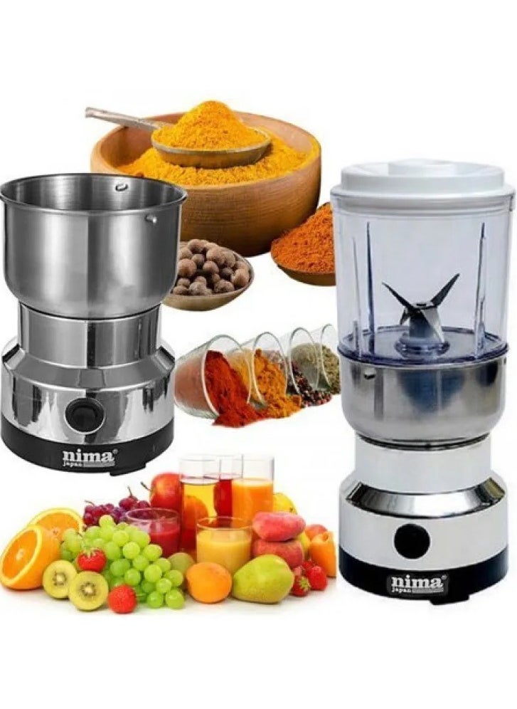 Nimah 2 in 1 Food Processor Vegetable Electric Double Layers Blender Electric Coffee Grinder  - Image 4