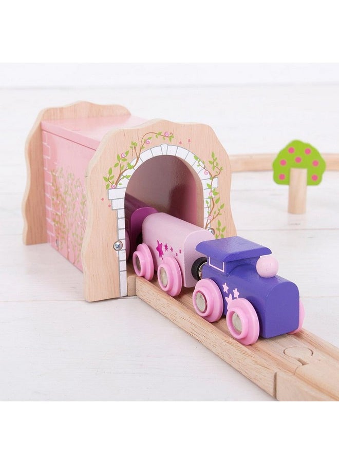 Bigjigs Rail Bigjigs Rail Pink Brick Tunnel - Other Major Wooden Rail Brands are Compatible  - Image 2