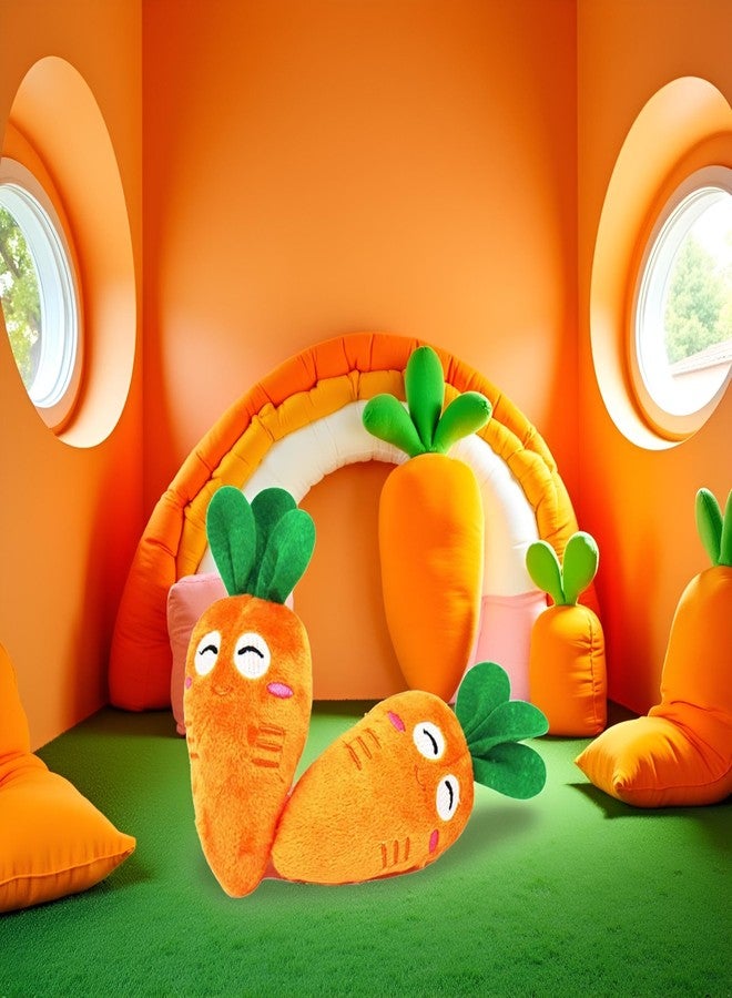 Sluswallow 1Pc Orange Soft Puppy Pet Supplies Cute Carrot Plush Chew Squeaker Sound Squeaky Toys for Dog Cat Birthday Xmas Gifts Pet Supplies Puppy Toys - Image 4