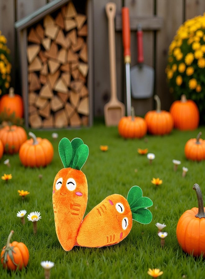 Sluswallow 1Pc Orange Soft Puppy Pet Supplies Cute Carrot Plush Chew Squeaker Sound Squeaky Toys for Dog Cat Birthday Xmas Gifts Pet Supplies Puppy Toys - Image 3