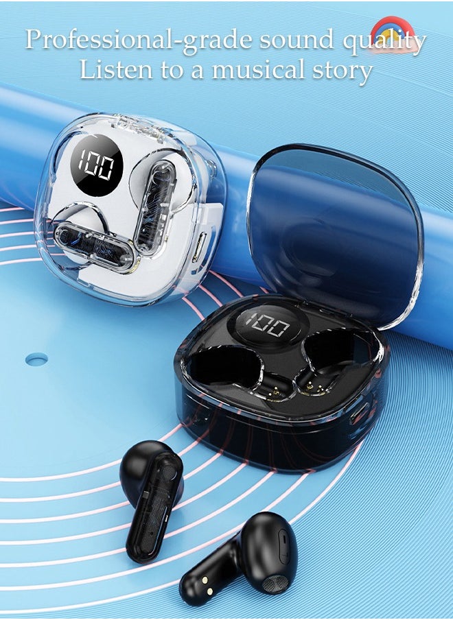 DUNISO - Wireless Earbuds Bluetooth 5.3 in Ear Headphones with Charging Case and LED Power Display, Sweatproof Earphones Built-in Mic Bass Stereo Sound Headset for Sport Office Driving - Image 1