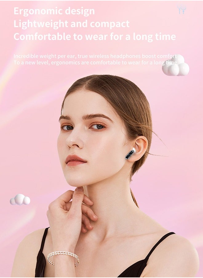 DUNISO - Wireless Earbuds Bluetooth 5.3 in Ear Headphones with Charging Case and LED Power Display, Sweatproof Earphones Built-in Mic Bass Stereo Sound Headset for Sport Office Driving - Image 1