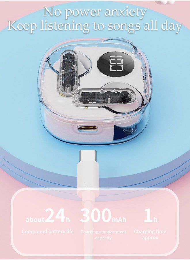 DUNISO - Wireless Earbuds Bluetooth 5.3 in Ear Headphones with Charging Case and LED Power Display, Sweatproof Earphones Built-in Mic Bass Stereo Sound Headset for Sport Office Driving - Image 1