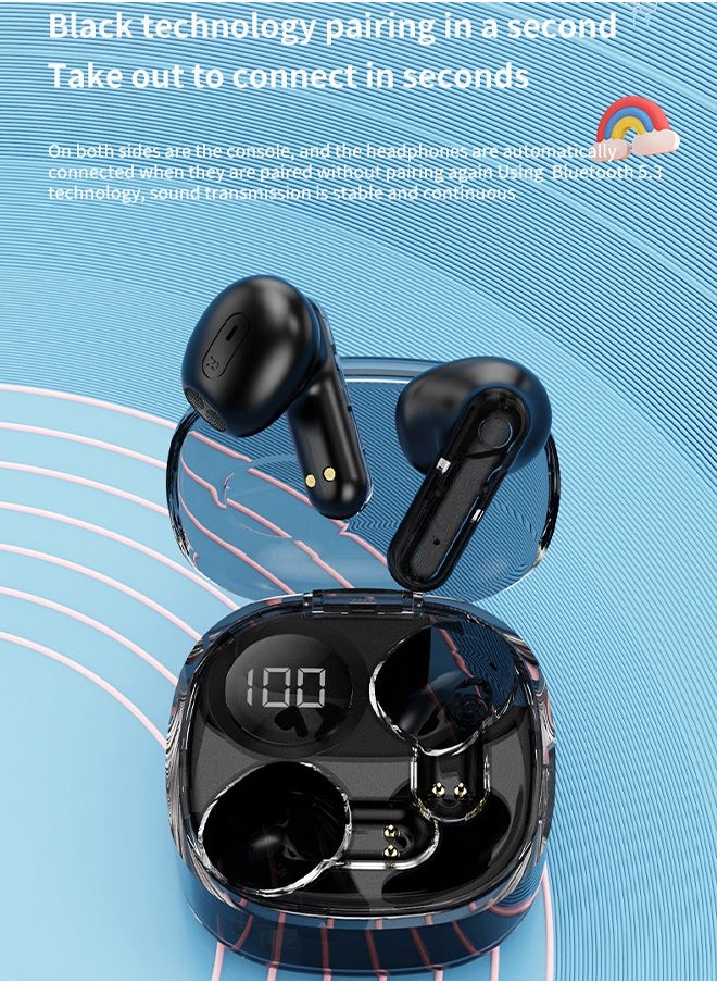 DUNISO - Wireless Earbuds Bluetooth 5.3 in Ear Headphones with Charging Case and LED Power Display, Sweatproof Earphones Built-in Mic Bass Stereo Sound Headset for Sport Office Driving - Image 1