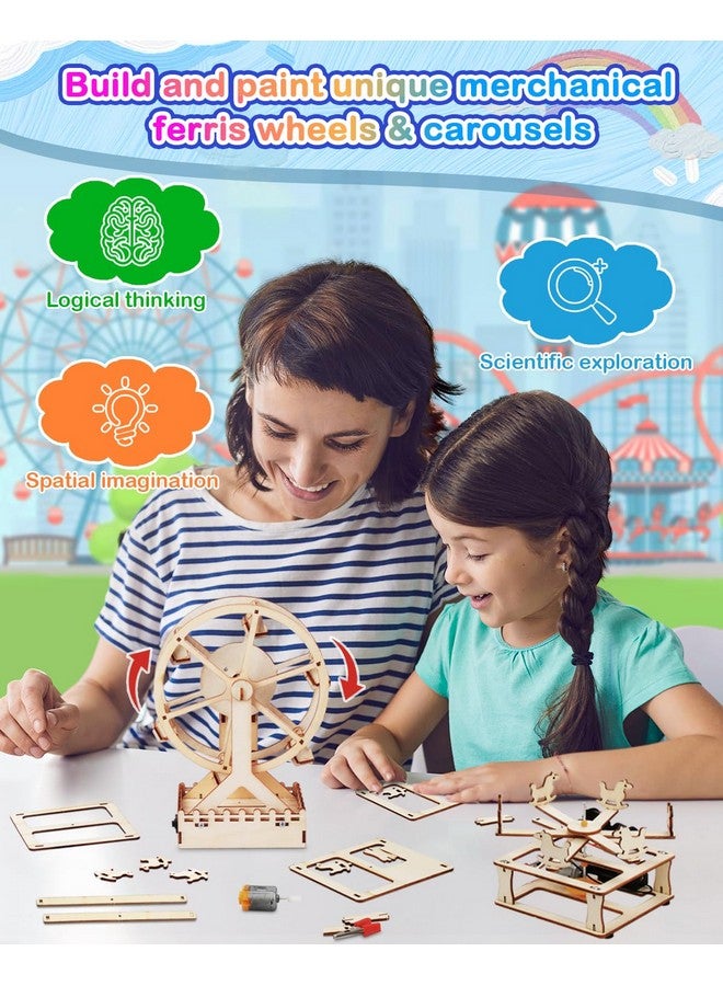 بوراكسي مجموعة جذعية 4 في 1 للأطفال من سن 5 إلى 7 سنوات و8 إلى 10 سنوات و12 سنة، ألغاز خشبية ثلاثية الأبعاد، مجموعات بناء نماذج مشاريع علمية، ألعاب جذعية للأطفال من سن 8 إلى 13 سنة، هدايا عيد ميلاد للفتيات من سن 6 إلى 7 سنوات و8 إلى 9 سنوات و10 إلى 11 سنة - Image 3