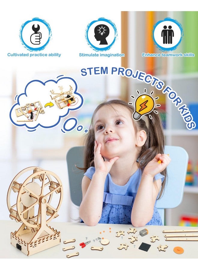 بوراكسي مجموعة جذعية 4 في 1 للأطفال من سن 5 إلى 7 سنوات و8 إلى 10 سنوات و12 سنة، ألغاز خشبية ثلاثية الأبعاد، مجموعات بناء نماذج مشاريع علمية، ألعاب جذعية للأطفال من سن 8 إلى 13 سنة، هدايا عيد ميلاد للفتيات من سن 6 إلى 7 سنوات و8 إلى 9 سنوات و10 إلى 11 سنة - Image 1