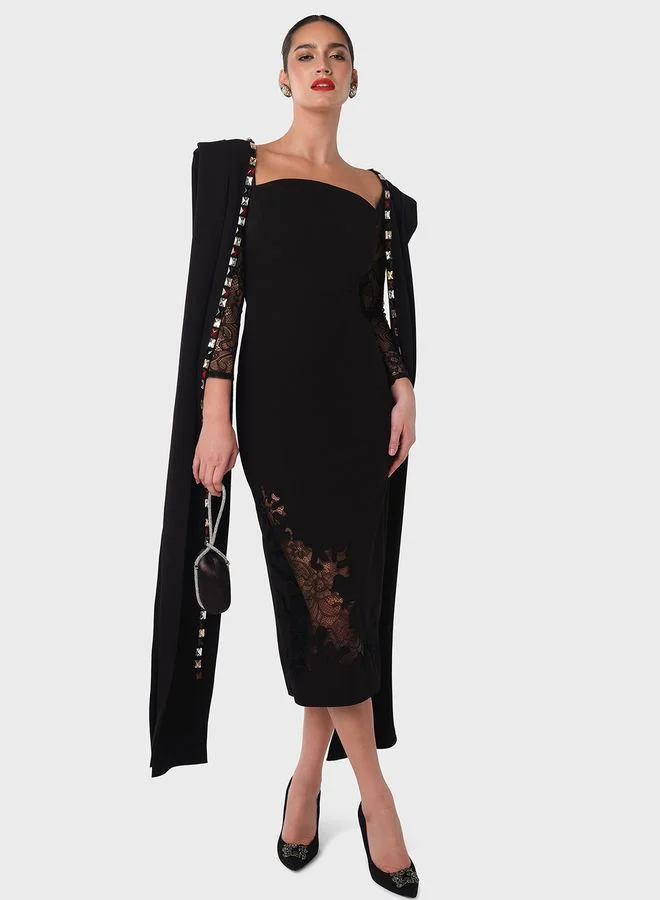 Threadz by Ajooni Lace Embellished Dress
