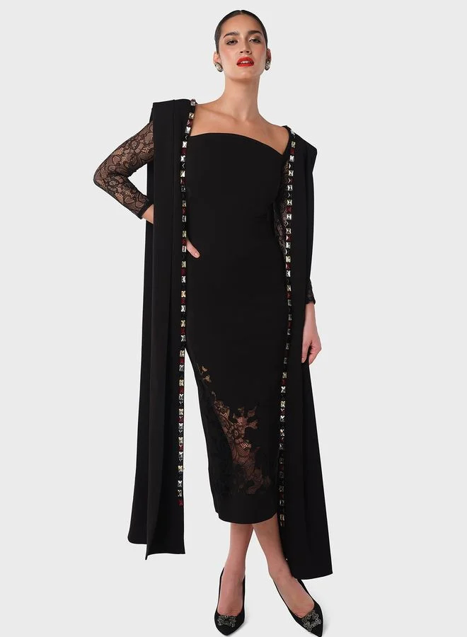 Threadz by Ajooni Lace Embellished Dress
