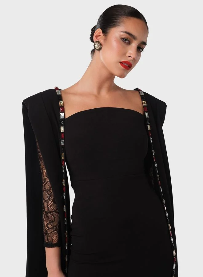 Threadz by Ajooni Lace Embellished Dress