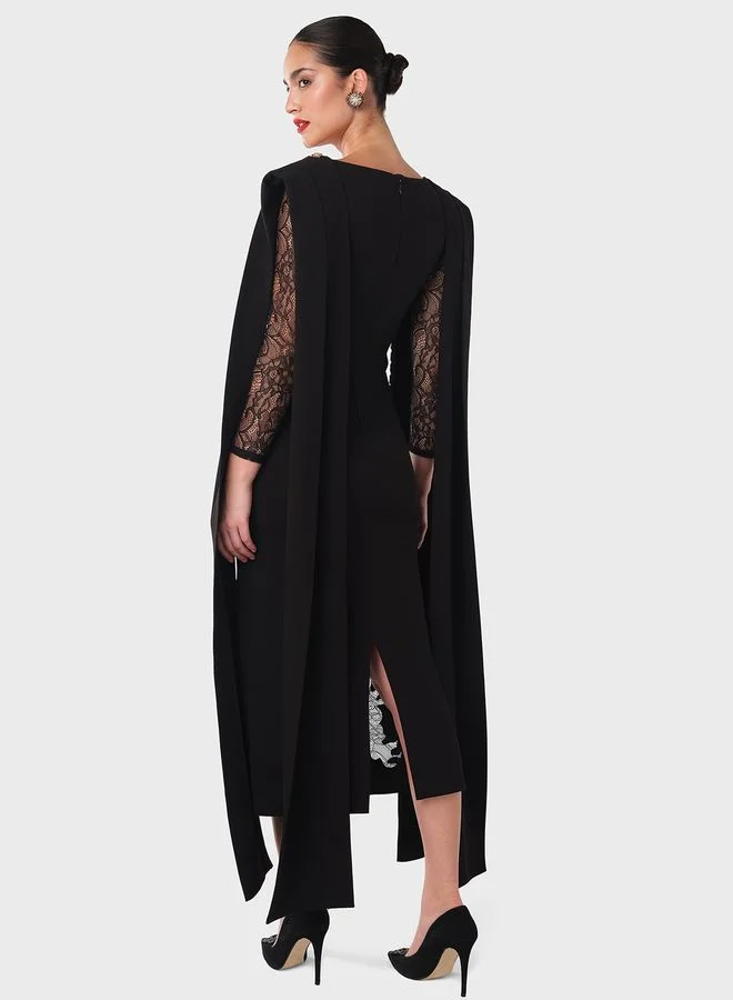 Threadz by Ajooni Lace Embellished Dress