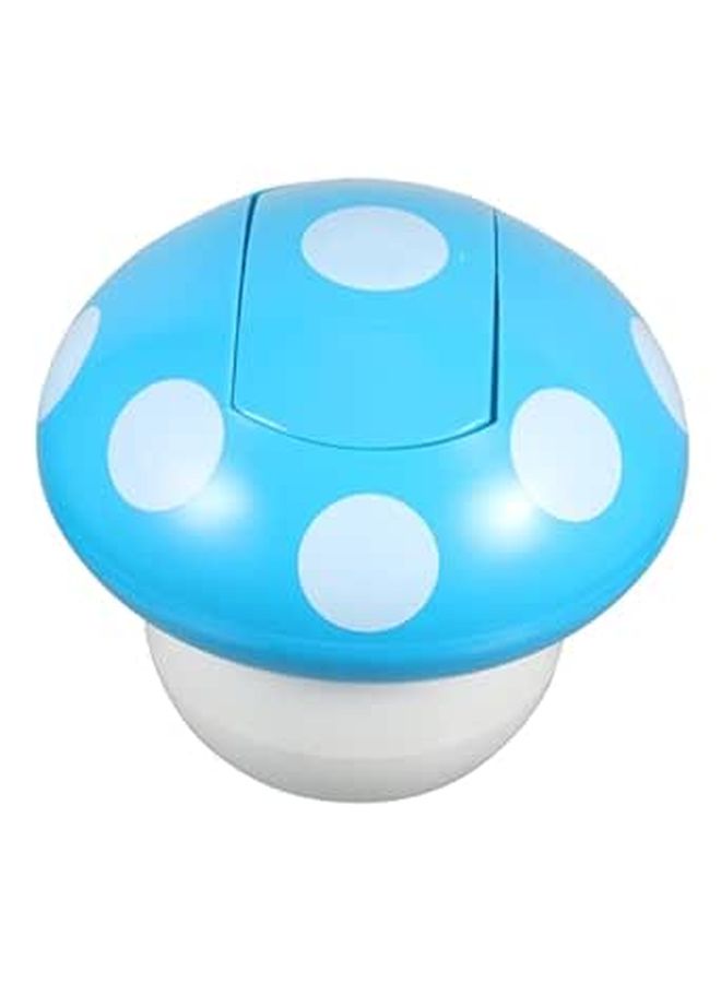 Mushroom Shaped Small Desktop Trash Can With Swing Lid Blue Mini Wastebasket For Office Bedroom Living Room Table Indoor Use - Image 1