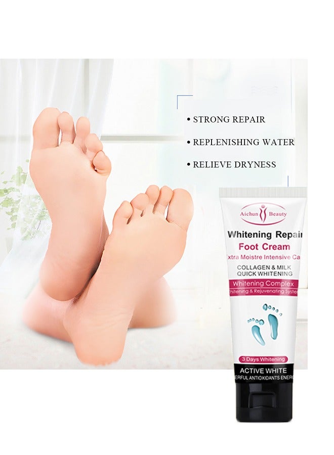 LANGMANNI Cracked Heel Cream Foot Care Collagen Milk Whitening Repair Foot Cream Rough Dry Skin Baby Foot 100g - Image 1