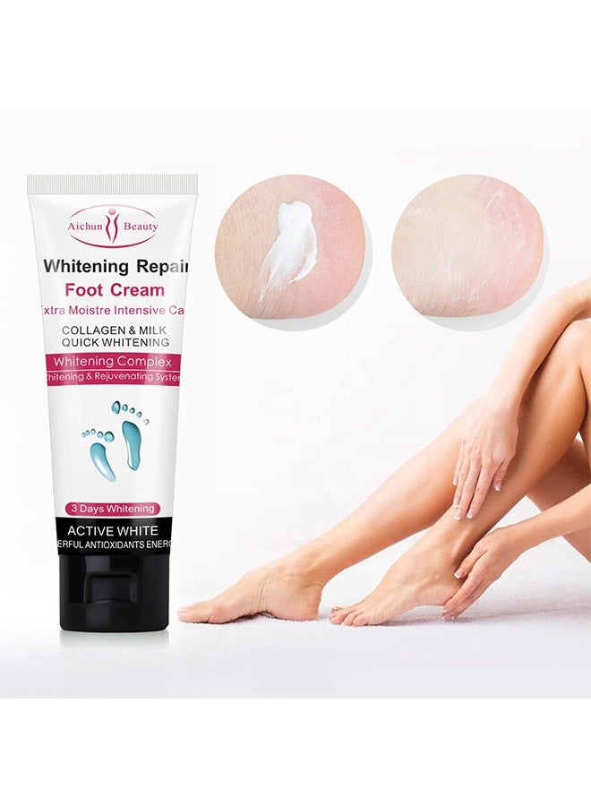 LANGMANNI Cracked Heel Cream Foot Care Collagen Milk Whitening Repair Foot Cream Rough Dry Skin Baby Foot 100g - Image 2