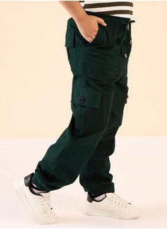 Stylo Bug Solid Drawstring Waist Cargo Joggers by Styli  - Image 4