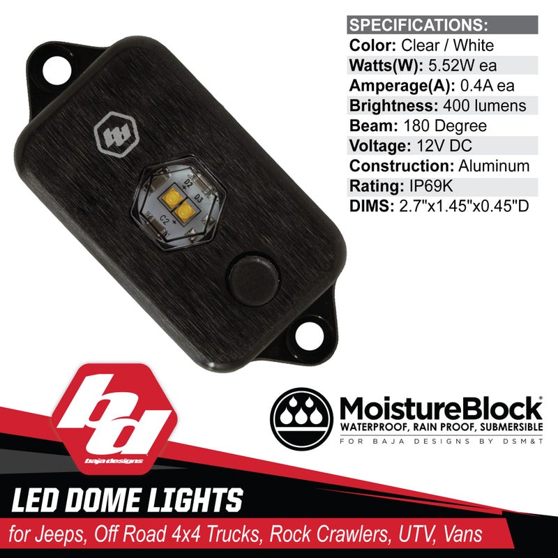 Baja Designs 39-8051 LED Dome Light with Switch,1 Pack - Image 4