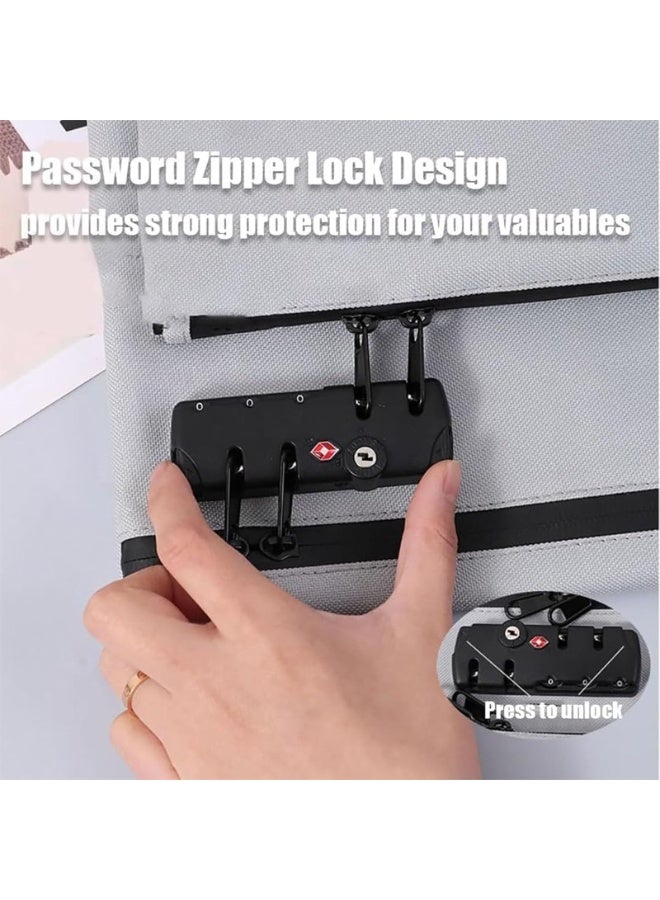 أوشيما 2025 حقيبة قفل السفر الجديدة ، حقيبة نقدية ، حقيبة مكافحة السرقة مزدوجة الطبقة مع رمز 3 أرقام ، قفل أمتعة السفر للأشياء الشخصية حقائب الظهر ، حقائب الصالة الرياضية المزيد - Image 2