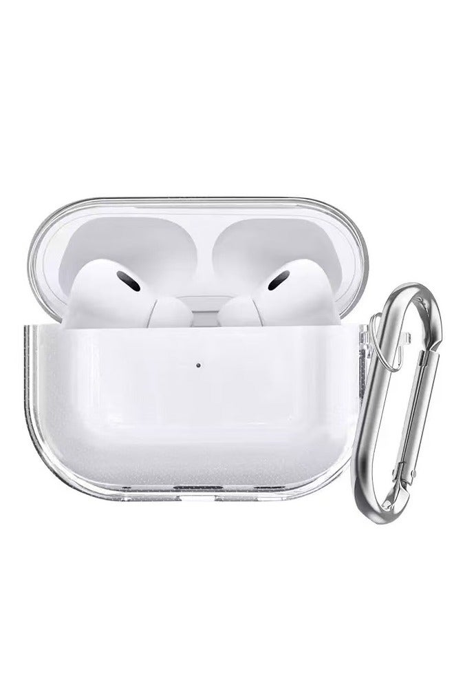 دكينج حافظة شفافة لسماعة ابل AirPods pro 3 [2025] مرفق تسلق متضمن، اصفرار منخفض، شحن لاسلكي، مقاوم للصدمات، حماية كاملة حافظة سماعة رأس متوافقة مع ابل ايربودز برو 3 (شفاف) - Image 1