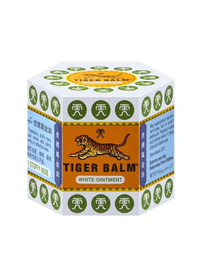 TIGER Balm White Ointment | Headache Remedies, Relieves Stuffy Nose, Flatulence and Itch Due To Insect Bites | Fast Acting Pain-Relief Properties | 19.4gm - Image 2