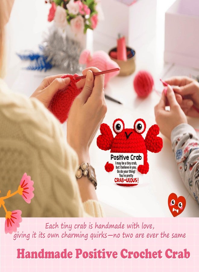 GiftMark Positive Crochet Crab, Birthday Gifts for Women Men, Mothers Fathers Day Graduation Gift for Him Her Mom Dad, Inspirational Support You're Pretty Crabulous Desk Decor for Son Daughter Friend Coworkers - Image 5