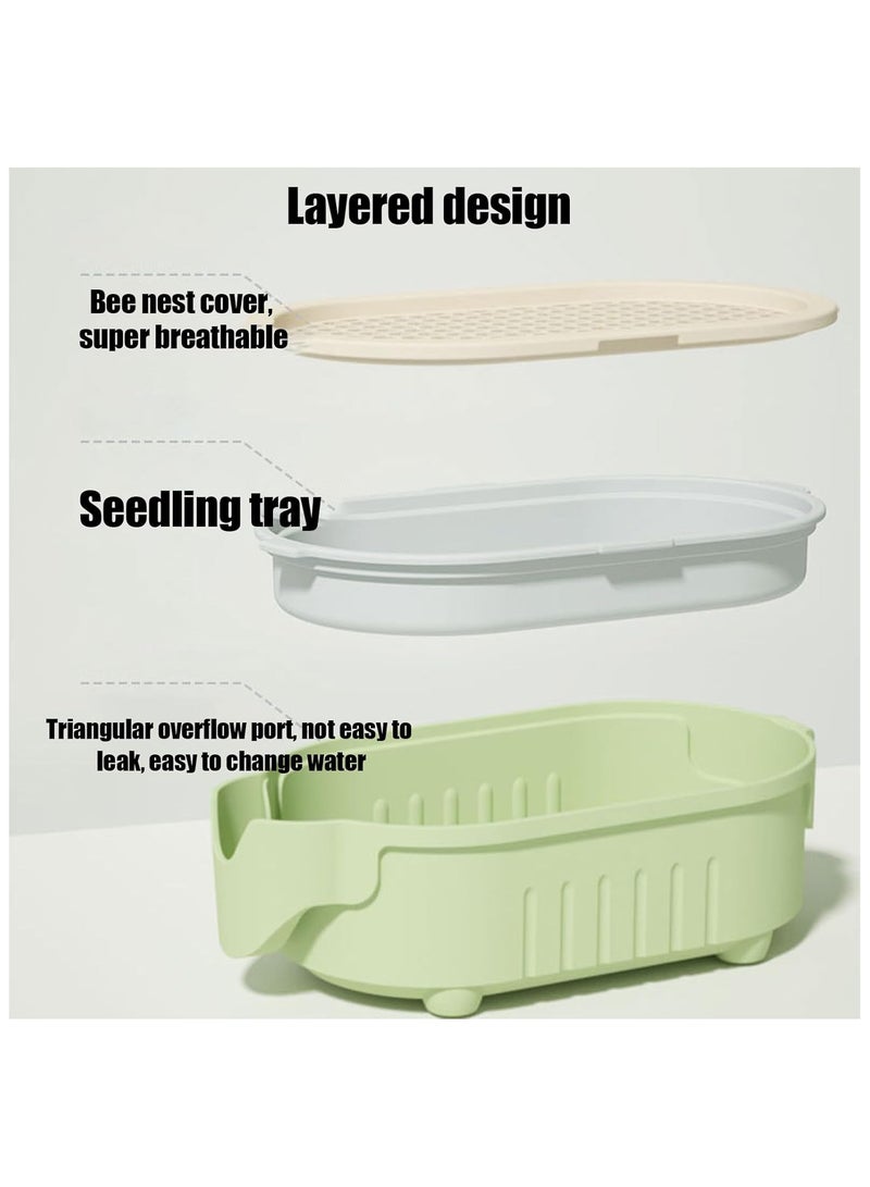 NANAO Hydroponic Cat Grass Pot | Indoor Cat Grass Hydroponic Planting Pot - Beginners-Friendly Novelty Pet Snacks Soil-Less Watering Solution for Garden, Balcony - Image 4