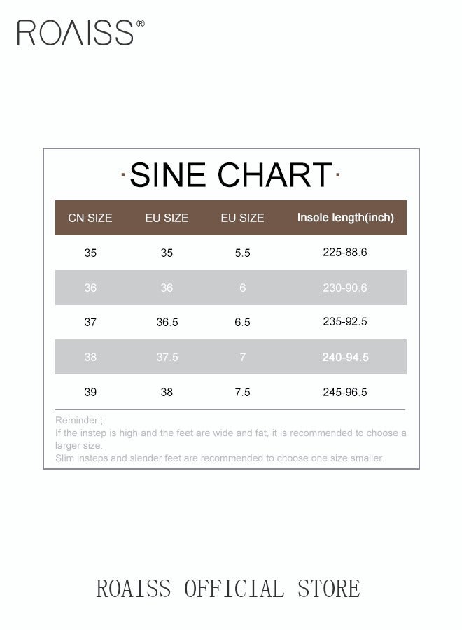 roaiss New Arrival Round Retro Thick Soles Fashionable Comfortable Shoes Women's Explosive Style Loafers Slip-On Casual Walking Sports Shoes Athlesiure Shoes - Image 4