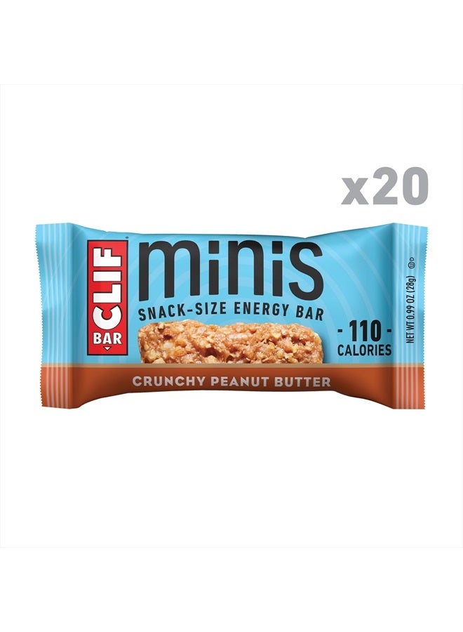 Clif Bar Minis - Crunchy Peanut Butter - Made with Organic Oats - 5g Protein - Non-GMO - Plant Based - Snack-Size Energy Bars - 0.99 oz. (20 Pack)  - Image 2