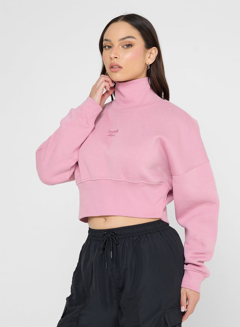 Reebok سويت شيرت قصير بقلنسوة على شكل عين - Image 1