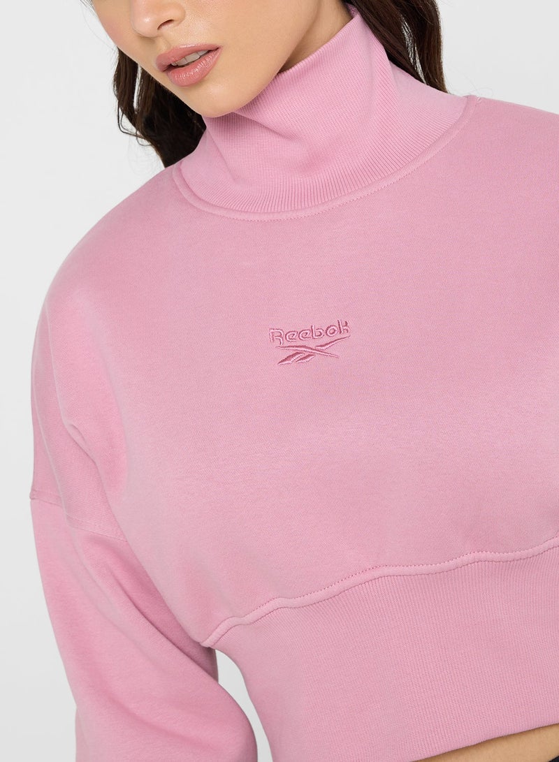 Reebok سويت شيرت قصير بقلنسوة على شكل عين - Image 3