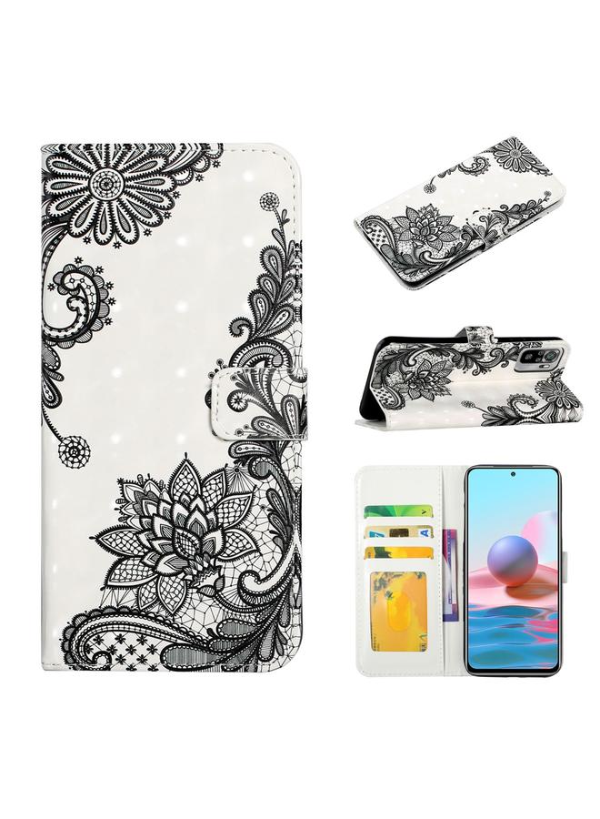 The Bros Case For Xiaomi Redmi Note 10 Oil Embossed 3D Drawing Leather Phone Case