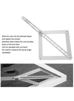 KASTWAVE Construction Protractors, Angle Protractor Angle Finder Ruler, Stainless Steel Protractor 0-170° Degrees, Universal Goniometer Angle Finder Tool for Carpenter, Diagonal Ceiling Profiler  - Image 3