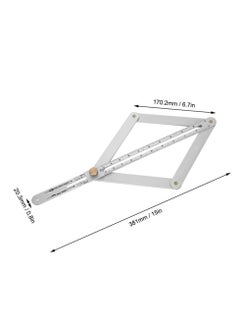 KASTWAVE Construction Protractors, Angle Protractor Angle Finder Ruler, Stainless Steel Protractor 0-170° Degrees, Universal Goniometer Angle Finder Tool for Carpenter, Diagonal Ceiling Profiler  - Image 2