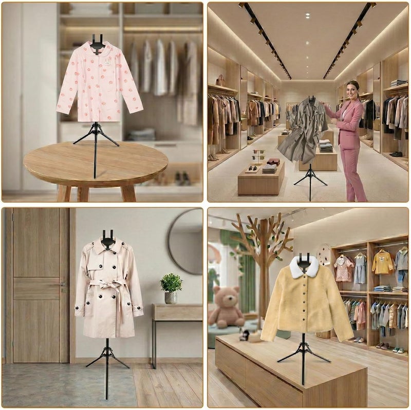 TONINT Adjustable Shirt Display Stand 32-65 Inch, T Shirt Display,Foldable Clothing Display Stand Mannequin Torso for Retail Vendors, Multi-Use Steamer Rack Stand for Clothes Garment - Image 3