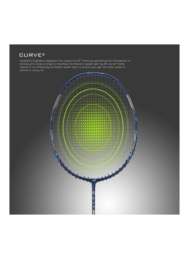 HUNDRED Cult 82 Feather Lite Carbon Fibre Strung Badminton Racket With Full Racket Cover For Intermediate Players (82G, Max Tension - 32Lbs)  - Image 2