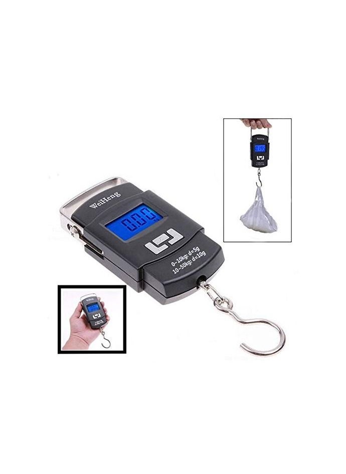 Generic - Portable Electronic Digital LCD Pocket Weighing Hanging Scale for Travel Luggage Weighing Scale from 10gm to 50kg, BLACK, M, Travel Accessories - Image 1