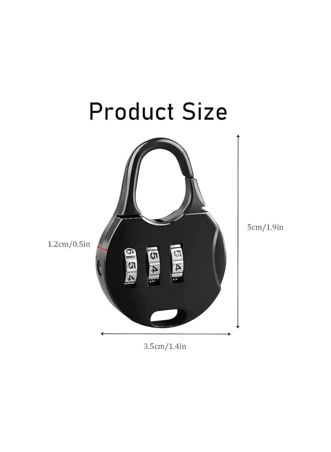 PROMASS PROMASS 2 PCS 3 Digit Dial Locks Number Code Password Resettable Combination Padlock Security Travel Safe Lock (Pack of 2)  - Image 3