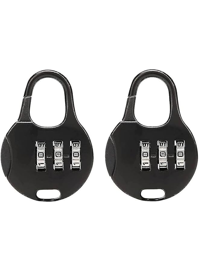 PROMASS PROMASS 2 PCS 3 Digit Dial Locks Number Code Password Resettable Combination Padlock Security Travel Safe Lock (Pack of 2)  - Image 1
