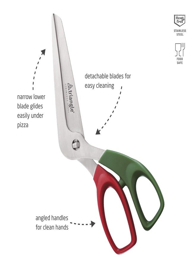 triangle Pizza Scissors - Detachable Stainless Steel Blades - Multi-Functional Kitchen Shears for Pizza & More - Dishwasher Safe - Image 2