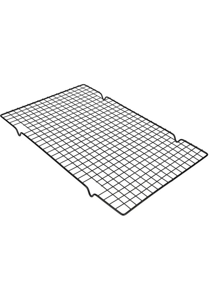 سوفام حامل تبريد 16*10 بوصة للخبز, الشواية الشبكة المعدنية الشواية الشواية الشواية الشبكة السلكية شبكة الطهي بالخارج, الشواية الشبكة المشوية مقابس سوداء - Image 1
