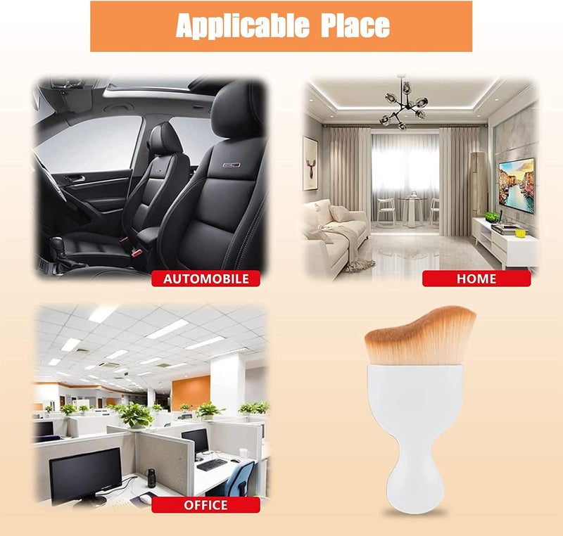 NGHEY 1 PC Car Interior Dust Brush, Auto Scratch Free Detailing Brush, Soft Car Interior Cleaning Brush Auto Accessories for Automotive Dashboard, Air Conditioner Vents, Computer (White) - Image 5